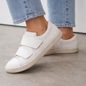 Acne Studios Minimalist White Leather Velcro Sneakers EU40